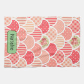 Linge De Cuisine Adorable retro pattern in pink l monogrammed (Horizontal)