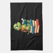 Linge De Cuisine Adorable Turtle Reading Books (4) (Vertical)