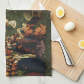 Linge De Cuisine Adoration de l'agneau par Jan van Eyck (Quart Plié)