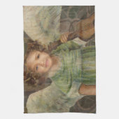 Linge De Cuisine Adoucissez - l'ange de petite fille jouant un (Vertical)