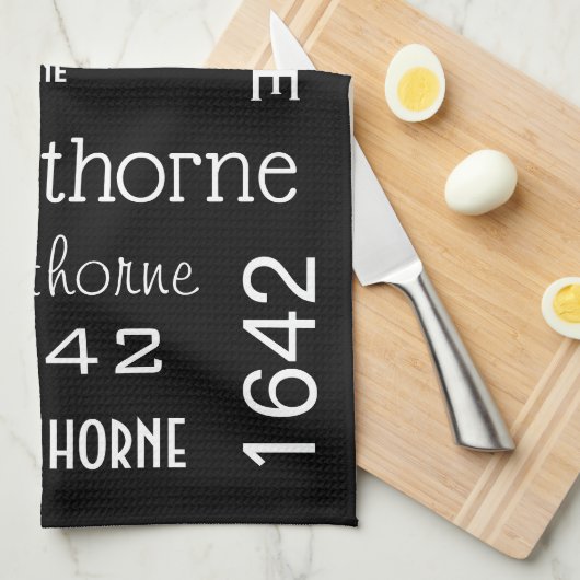 Linge De Cuisine Adresse et nom de rue Personnalisé (Quart Plié)