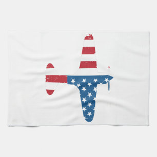 Linge De Cuisine Aéronef avion USA Drapeau Vétérinaire Cadeau de pi