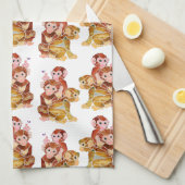 Linge De Cuisine "Affaires de singe " (Quart Plié)