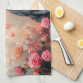 Linge De Cuisine Affenpinscher avec des roses - Saint-Valentin (Quart Plié)