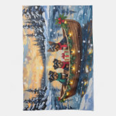 Linge De Cuisine Affenpinscher Dog Christmas Boat Holiday (Vertical)