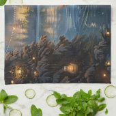 Linge De Cuisine Affenpinscher Festive Christmas Voyage (Plié)