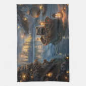 Linge De Cuisine Affenpinscher Festive Christmas Voyage (Vertical)