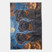 Linge De Cuisine Affenpinscher Halloween Éffrayant (Vertical)