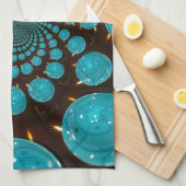 Linge De Cuisine Affichage éblouissant des lumières cyanes Kaleidos (Quart Plié)