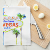 Linge De Cuisine Affiche de bienvenue de Las Vegas (Quart Plié)