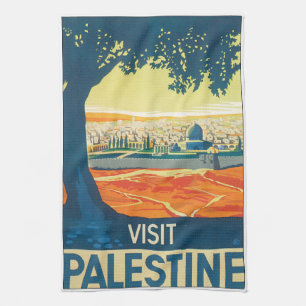 Linge De Cuisine Affiche de Vintage voyage de la Palestine de