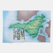 Linge De Cuisine Affiche de voyage de Falster Island Danemark. (Horizontal)