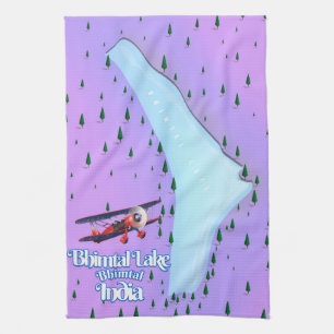 Linge De Cuisine Affiche de voyage du lac Bhimtal Bhimtal Inde.