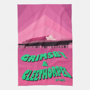 Linge De Cuisine Affiche de voyage pour la jetée de Grimsby & Cleet
