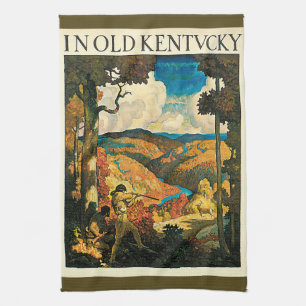 Linge De Cuisine Affiche de voyage vintage NC Wyeth, Dans le vieux 