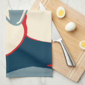 Linge De Cuisine Affiche d'Obama de pingouin de Linux Tux (Quart Plié)