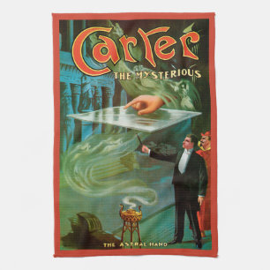 Linge De Cuisine Affiche Magique Vintage, Carter le Mystérieux