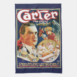 Linge De Cuisine Affiche Magique Vintage, Magicien Carter le Grand