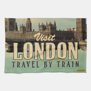 Linge De Cuisine Affiche vintage de Londres