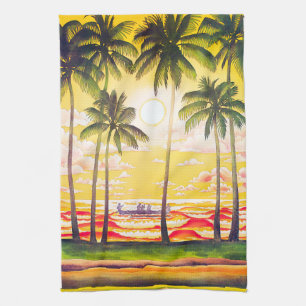 Linge De Cuisine Affiche Vintage Hawaii
