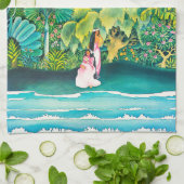 Linge De Cuisine Affiche Vintage Hawaii (Plié)