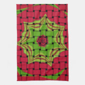 Linge De Cuisine African Lovely Design rouge tissé (Vertical)