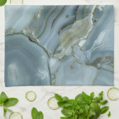 Linge De Cuisine Agate bleue (Plié)
