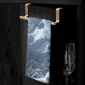 Linge De Cuisine Agate bleue cristallisée | Pierre marbrée en ardoi