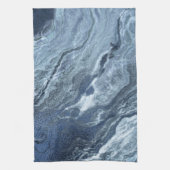 Linge De Cuisine Agate bleue cristallisée | Pierre marbrée en ardoi (Vertical)