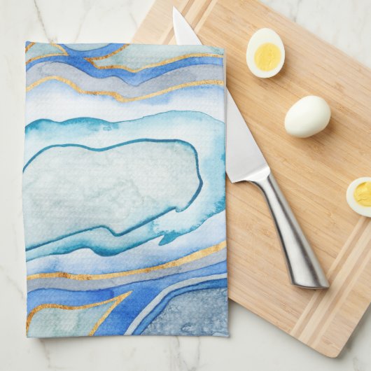 Linge De Cuisine Agate de cobalt II (Quart Plié)