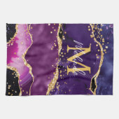 Linge De Cuisine Agate des séquences de Parties scintillant violet  (Horizontal)