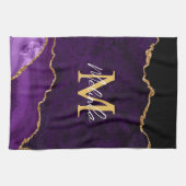 Linge De Cuisine Agate en marbre violet et or (Horizontal)