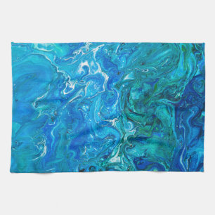 Linge De Cuisine Agate folle élégante 2 de dentelle - Aqua bleu