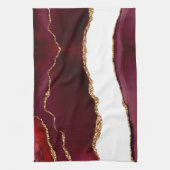 Linge De Cuisine Agate liede vin et or (Vertical)