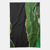 Linge De Cuisine Agate Marbré Vert Émeraude Contemporain (Vertical)