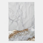 Linge De Cuisine Agate noir doré Marbre blanc (Vertical)