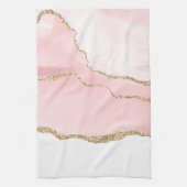 Linge De Cuisine Agate rose vierge avec ruban or Élégant (Vertical)