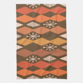 Linge De Cuisine Age atomique Géométrique Brown Orange (Vertical)