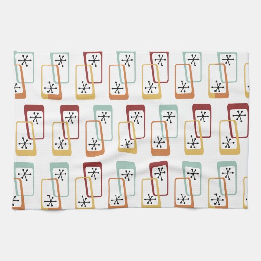 Linge De Cuisine Âge atomique Rectangles multicolores (Horizontal)