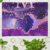 Linge De Cuisine Agitation des séquences de Parties scintillant vio (Plié)