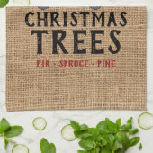 Linge De Cuisine Agritourisme frais 🎄 arbres de Noël (Plié)