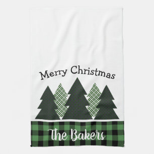 Linge De Cuisine Agritourisme personnalisé Arbre de Noël Plaid