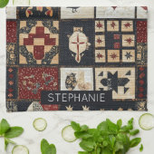 Linge De Cuisine Agritourisme primitif Appliqué et géométrique (Plié)