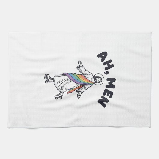 Linge De Cuisine Ah Men Roller Skating Foi Vector Design_1 (Horizontal)