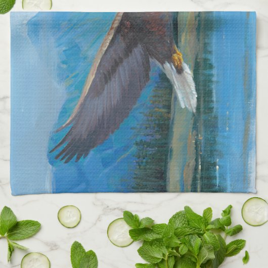 Linge De Cuisine Aigle à tête blanche (Plié)