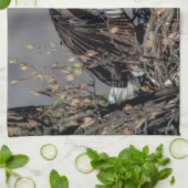 Linge De Cuisine Aigle avec son bébé (Plié)