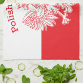 Linge De Cuisine Aigle blanc texan polonais (Plié)