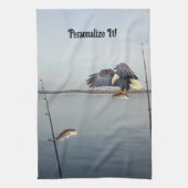 Linge De Cuisine Aigle de vol personnalisable Pêche basse (Vertical)