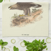Linge De Cuisine Aigle d'or (Aquila chrysaetos) NY Bird Image (Plié)