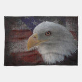 Linge De Cuisine Aigle et drapeau patriotiques (Horizontal)